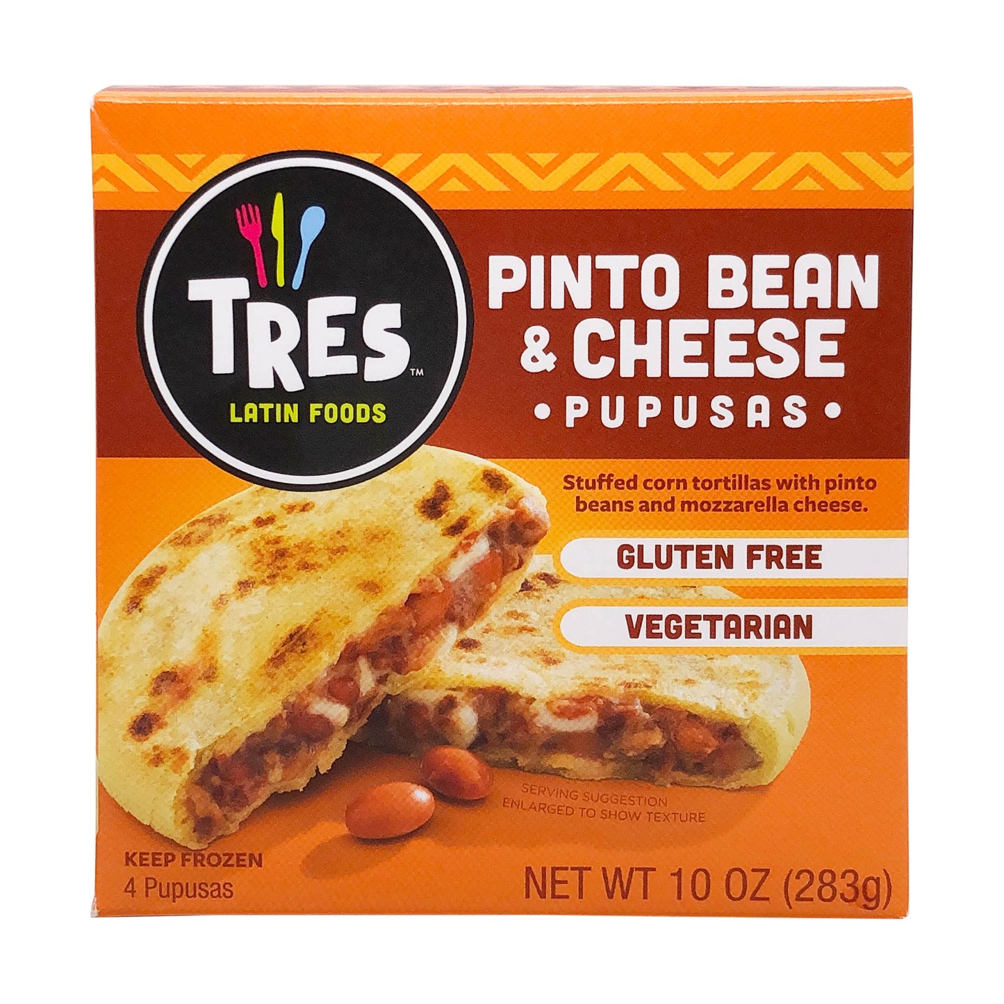 Tres Latin Foods, Pinto Bean & Cheese Tortilla Pupusas 10oz (Frozen)