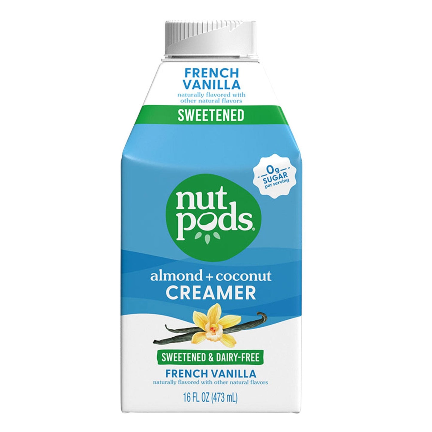 Nutpods, Sweetened Almond+Coconut Creamer French Vanilla 16oz (Chill)