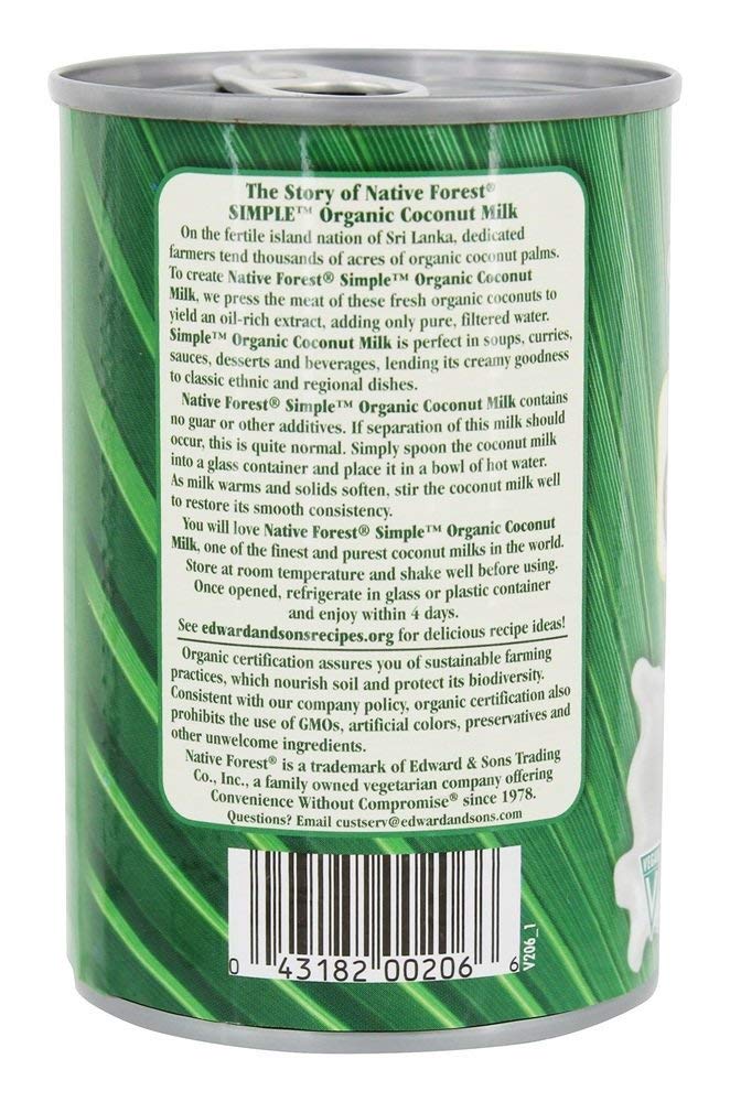 Native Forest, Organic Unsweetened Simple Coconut Milk 13.5oz