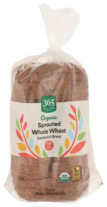 [Discon] 365, Organic Sprouted Whole Wheat Bread 22oz (Frozen)