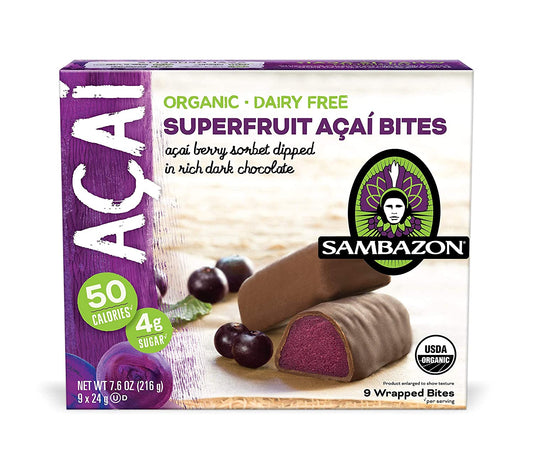 [Discon] Sambazon, Chocolate Superfruit Acai Bites 7.6 oz (Frozen)