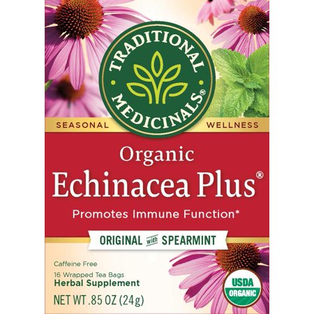 Traditional Medicinals, Organic Echinacea Plus Original with Spearmint 16Ct