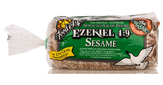 Food For Life, Ezekiel 4:9 Sesame Organic Sprouted Whole Grain Bread 24 oz (Frozen)