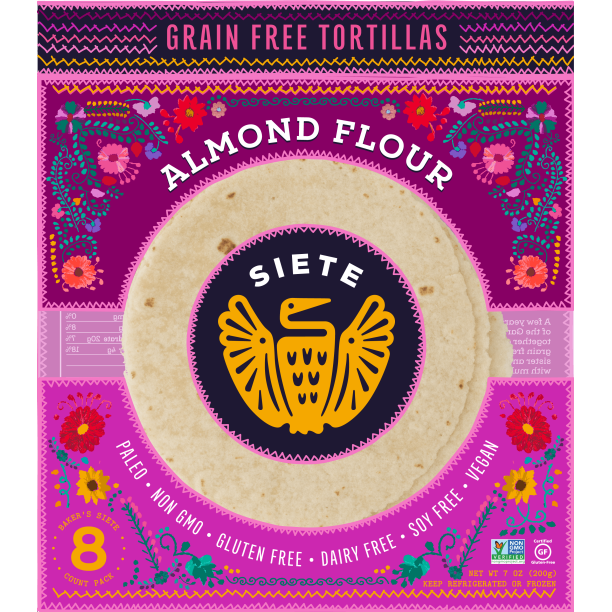 Siete, Gluten Free Almond Flour Tortillas 8 Ct (Frozen)