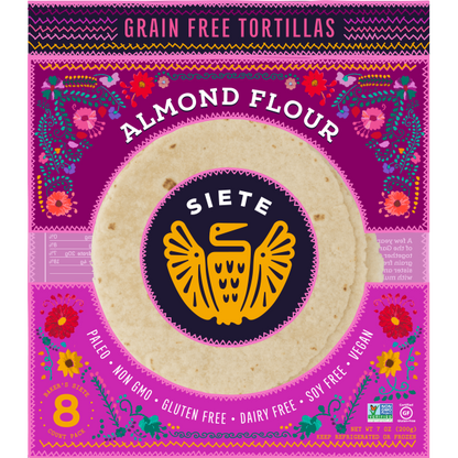 Siete, Gluten Free Almond Flour Tortillas 8 Ct (Frozen)