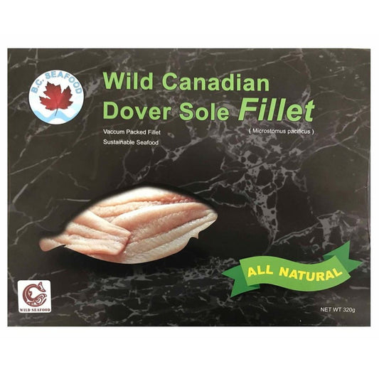 BC FINE FOOD, Wild Canadian Dover Sole Fillet 320g (Frozen)