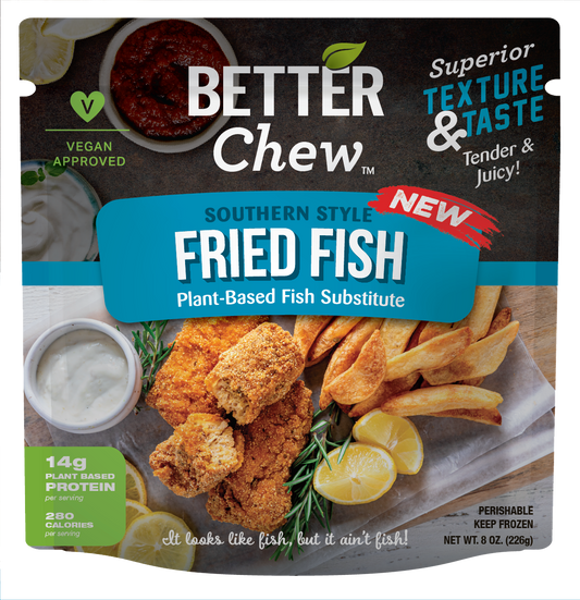 Better Chew, Southern-Style Fried Fish Plant-based 8oz (Frozen)