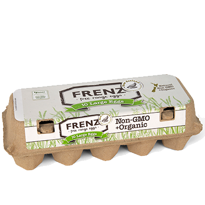 FRENZ, Free-Range Organic Eggs (Large) pack of 10 eggs (Chill) “ETA maybe April ”