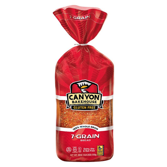 Canyon Bakehouse, Gluten Free 7 Grain Bread 18oz (Frozen)