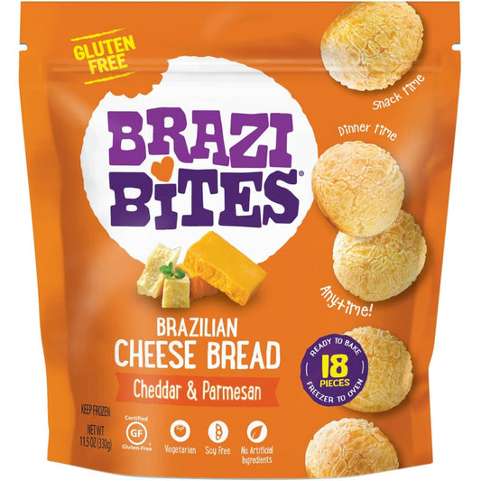 Brazi Bites, Cheddar & Parmesan Brazilian Bread 11.5oz (Frozen)