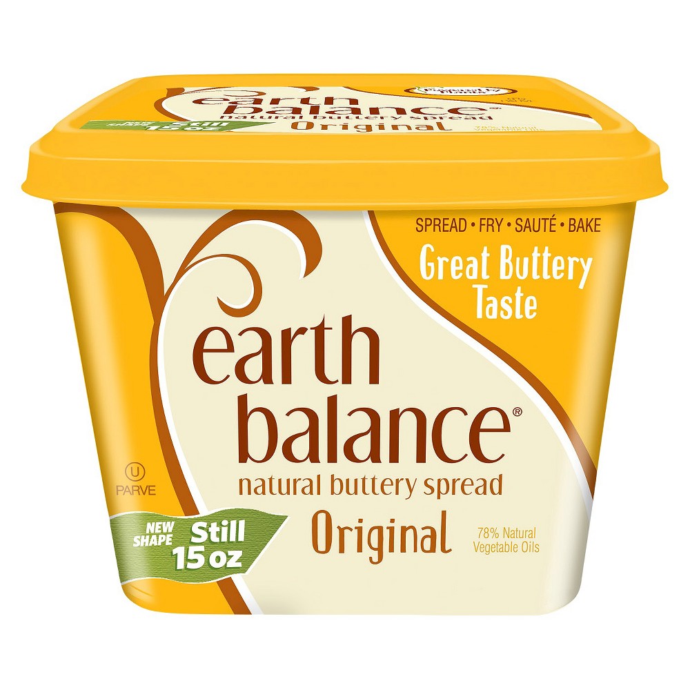 Earth Balance, Dairy Free Original Natural Buttery Spread 15oz (Chill) “best by 24 April 24”