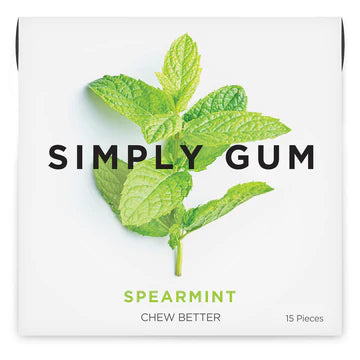 Simply Gum, Spearmint Mints Chewing Gum 15pc