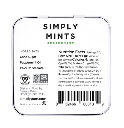 Simply Gum, Peppermint Mints 1.1oz