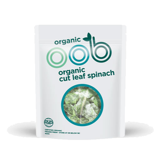 OOB Organic, Organic Cut Leaf Spinach 400g (Frozen)