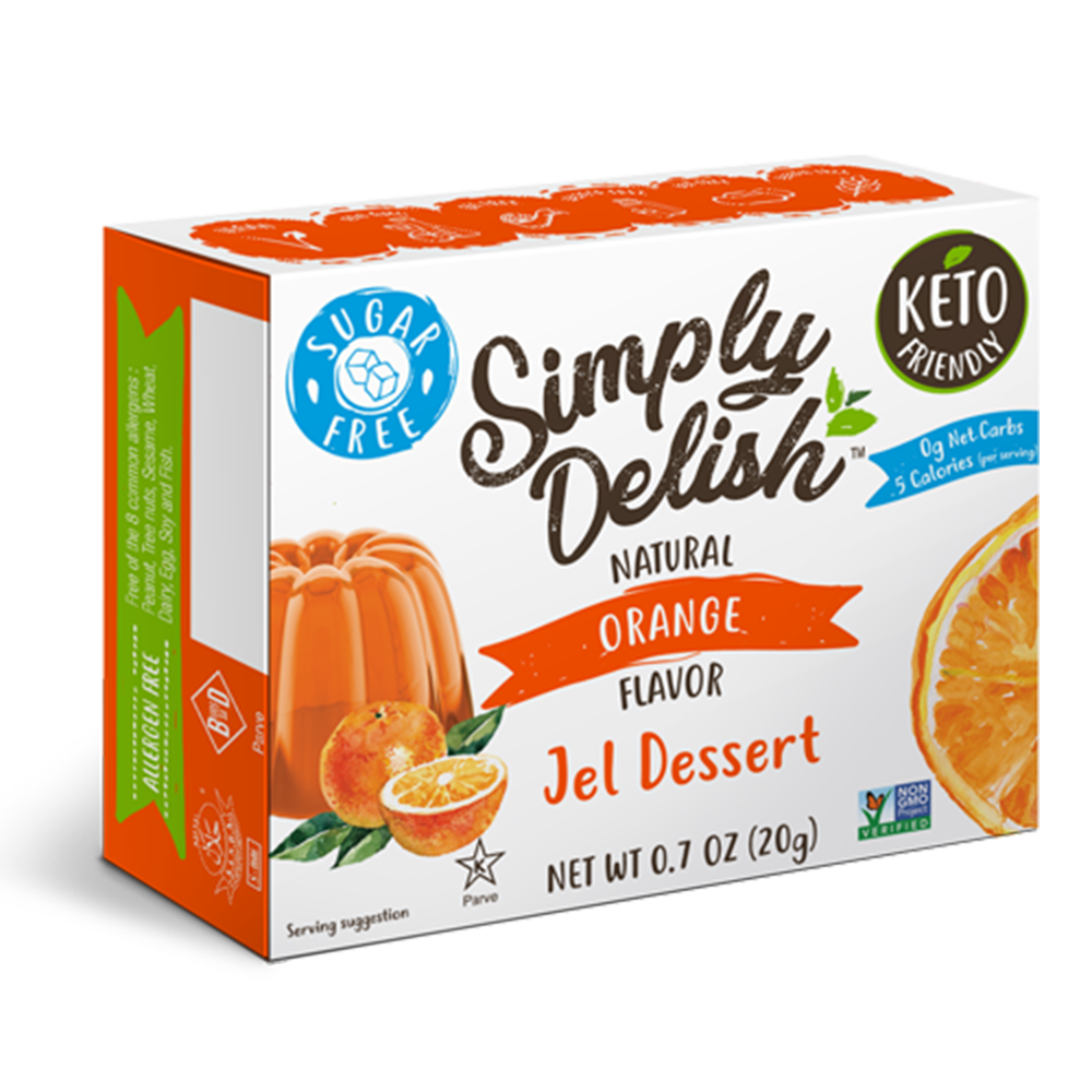 Simply Delish, Natural Orange Flavor Jel Dessert 0.7oz