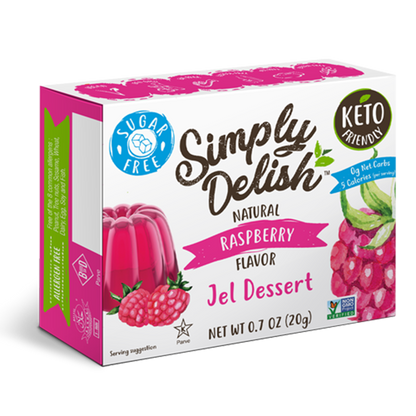 Simply Delish, Natural Raspberry Flavor Jel Dessert 0.7oz