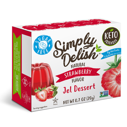 Simply Delish, Natural Strawberry Flavor Jel Dessert 0.7oz