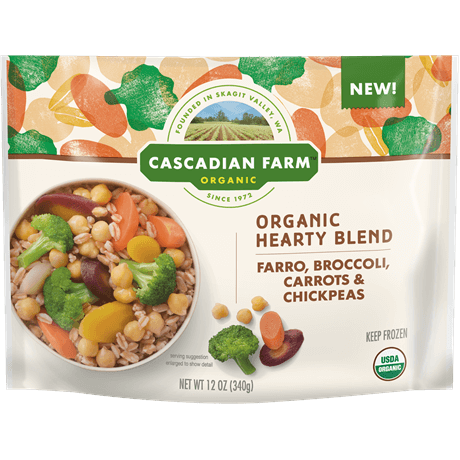 Cascadian Farm Organic, Organic Hearty Blend with Farro, Broccoli, Carrots & Chickpeas 12oz (Frozen)