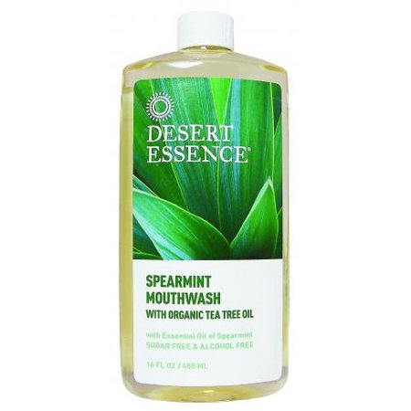 [Discon] Desert Essence, Tea Tree Oil & Spearmint Mouthwash 16oz