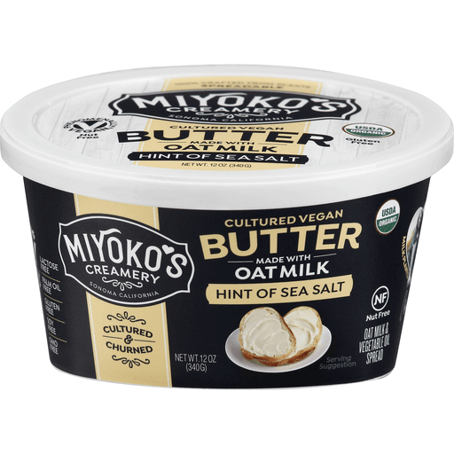 Miyoko's Creamery, Spreadable Cultured Vegan Oat Milk Butter 12 oz (Chill)