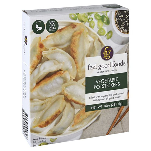 Feel Good Foods, Gluten-Free Vegetable Potstickers 10oz (Frozen) ‘best by 20 Dec 23’