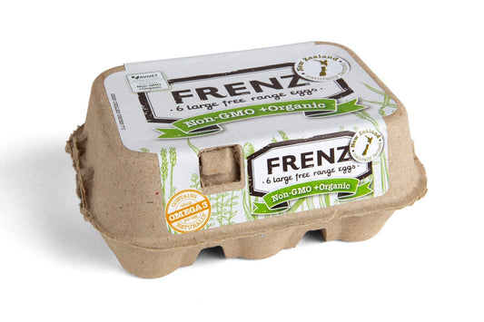 FRENZ, Free-Range Organic Eggs (XL) pack of 6 eggs (Chill)