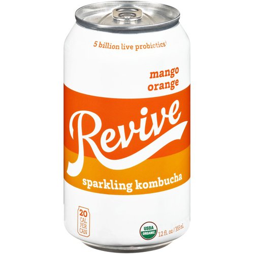 Revive, Mango Orange Sparkling Kombucha 12oz
