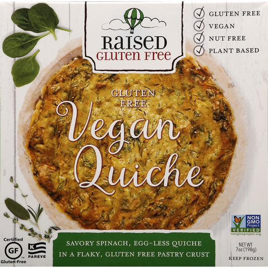Raised Gluten Free, 6" Vegan Quiche 7oz (Frozen)