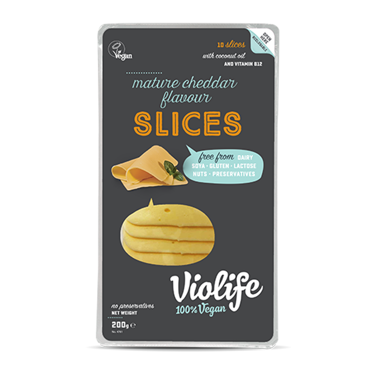 Violife, Mature Cheddar Flavour Slices 7.1oz (Chill)