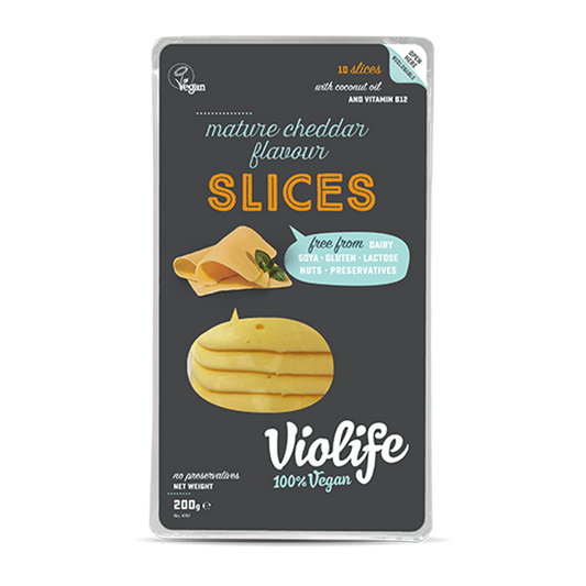 Violife, Mature Cheddar Flavour Slices 7.1oz (Chill)