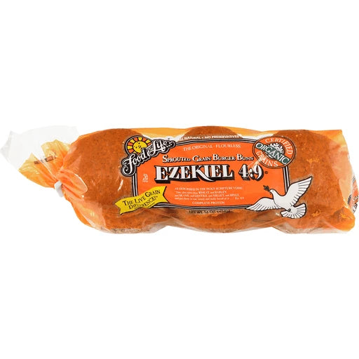Food For Life, Ezekiel 4:9 Sprouted Grain Burger Buns 16oz (Frozen)