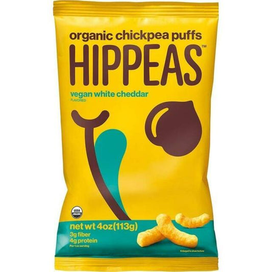 HIPPEAS, Organic Chickpea Puffs Vegan White Cheddar 4oz